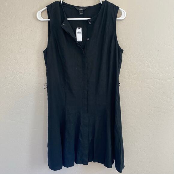 Banana Republic Linen Blend Dress Womens Size Small A-Line Button Front - Picture 1 of 4